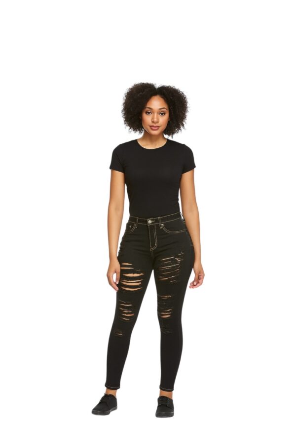 Female rip jeans